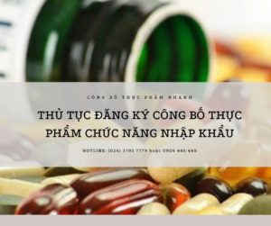 thủ tục công bố thực phẩm chức năng nhập khẩu